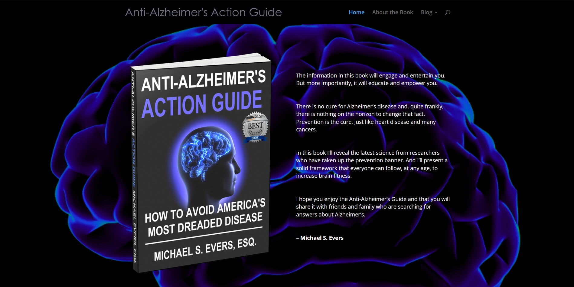 Anti-Alzheimers Action Guide homepage